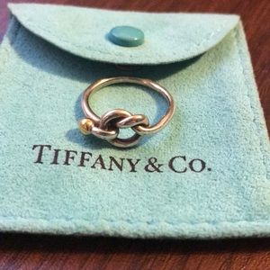 Tiffany & Co. sterling silver with gold ball ring